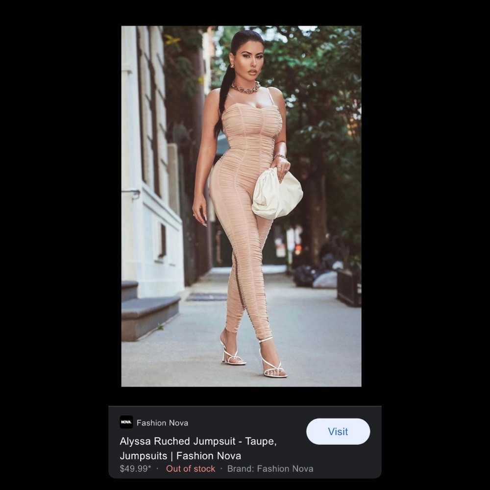 Fashion nova Alyssa ruched jumpsuit